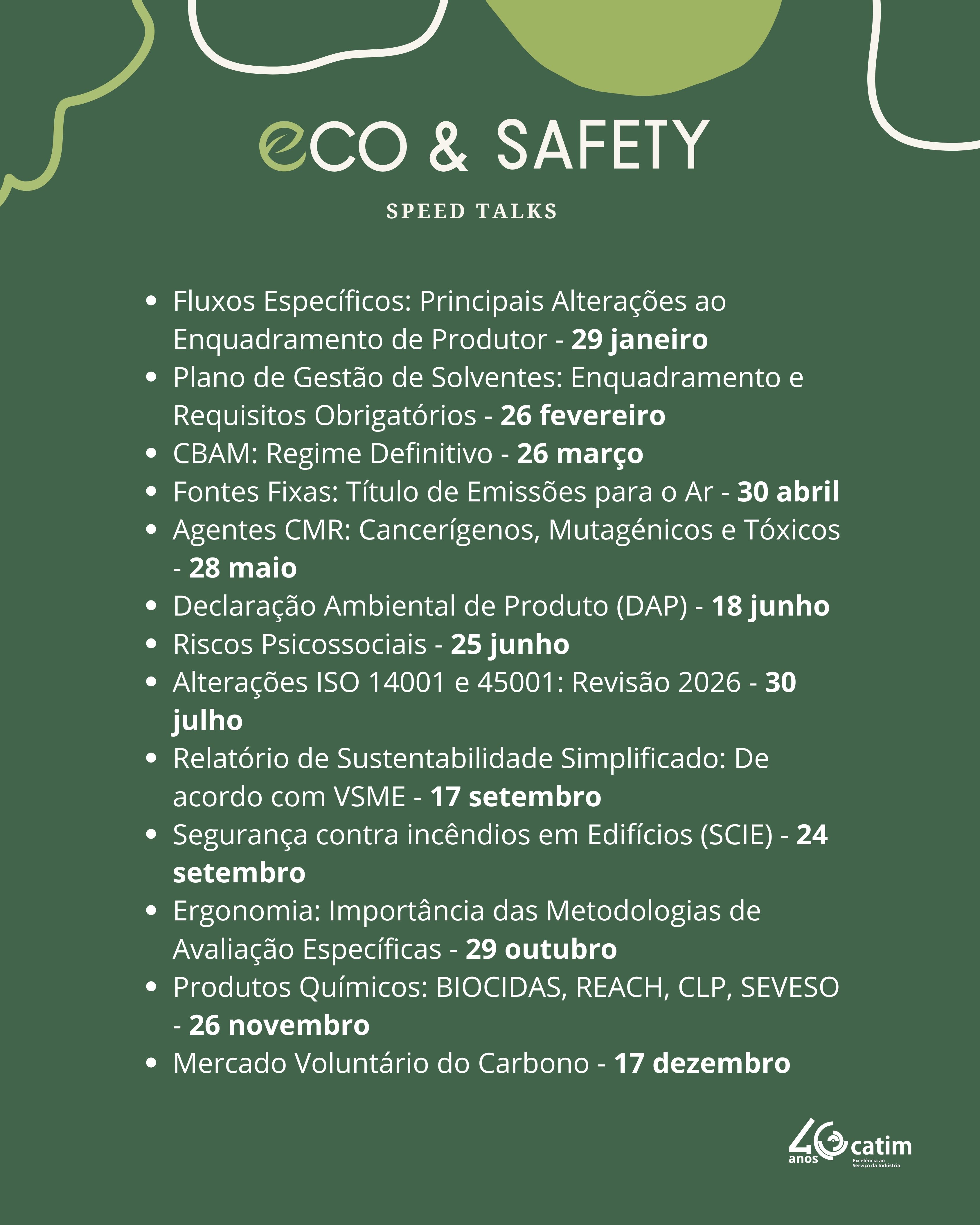 Agenda Eco&Safety Speed Talks