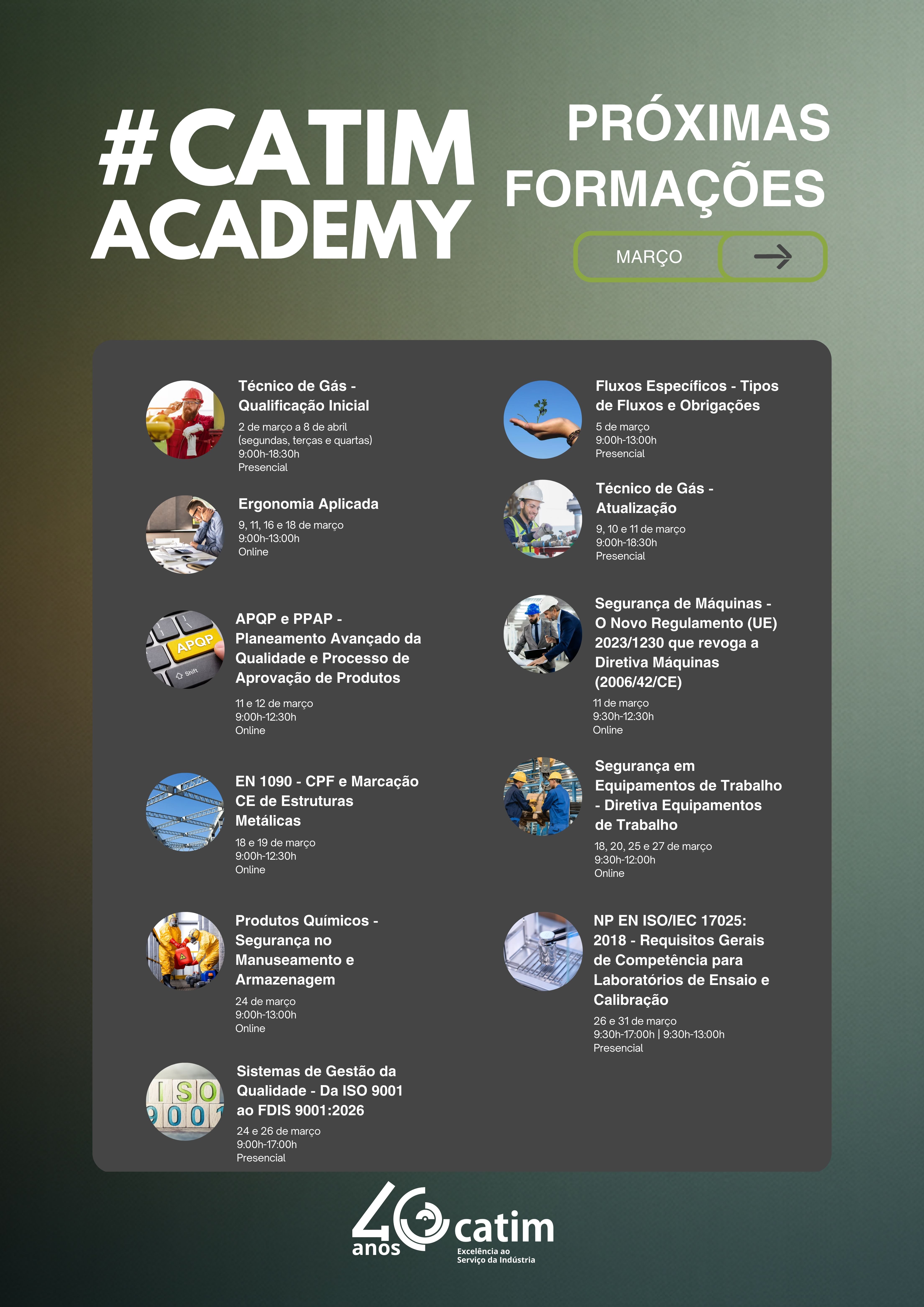 Próximas Formações - Março