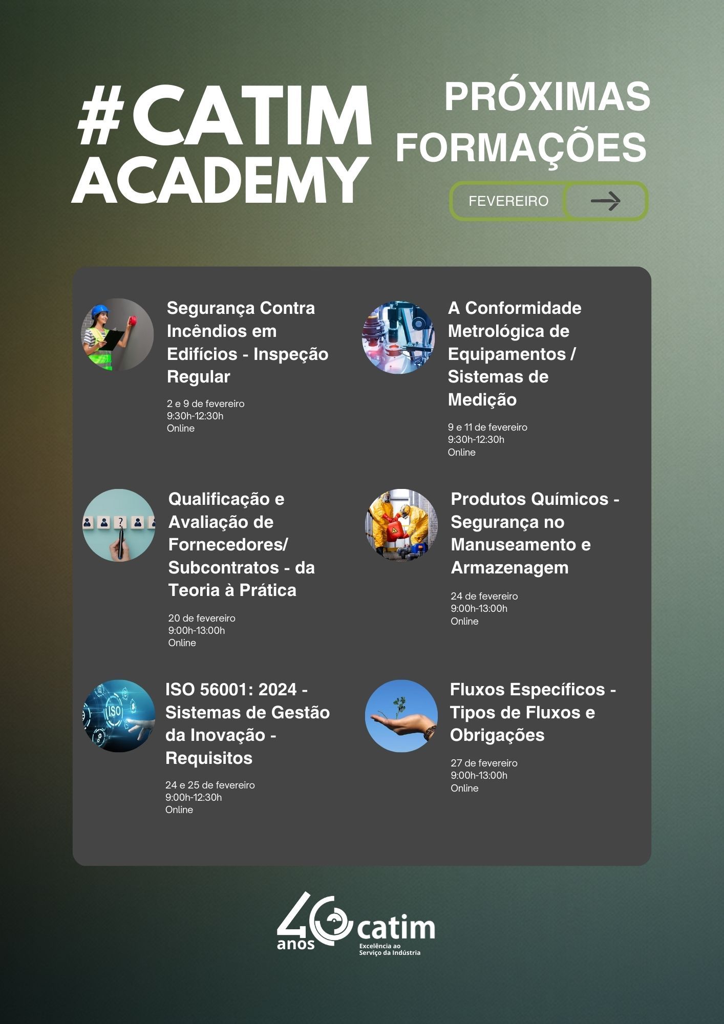 Próximas Formações - Fevereiro