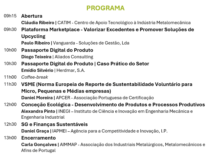 Workshop Projeto CarbonFree_Guide4Metal, 23 de setembro!